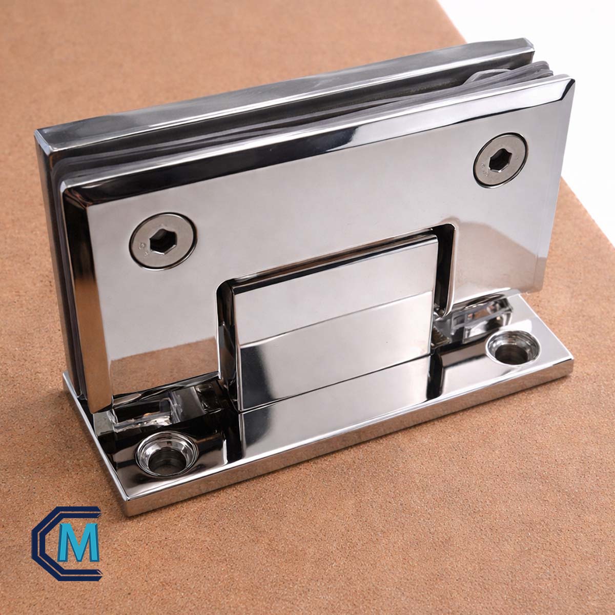 Conector muro-vidrio para ducha color cromado