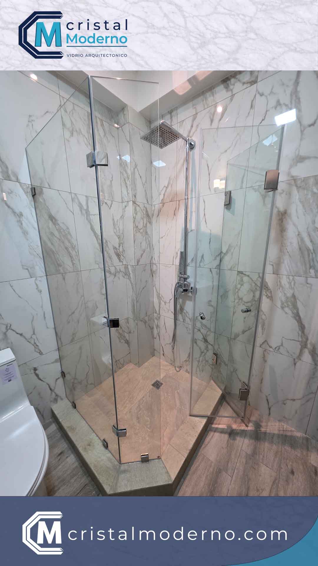 Cabina con puerta plegable