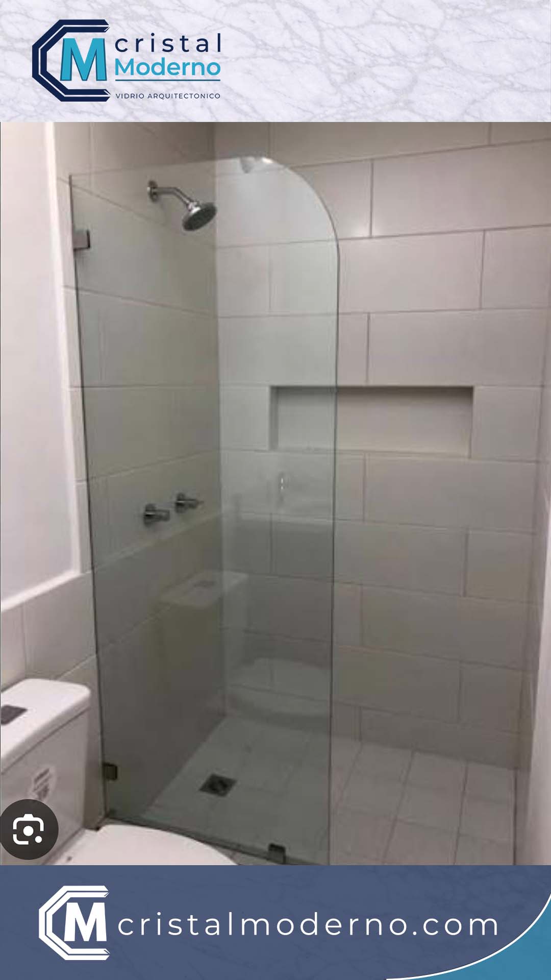 Vidrio fijo como mampara