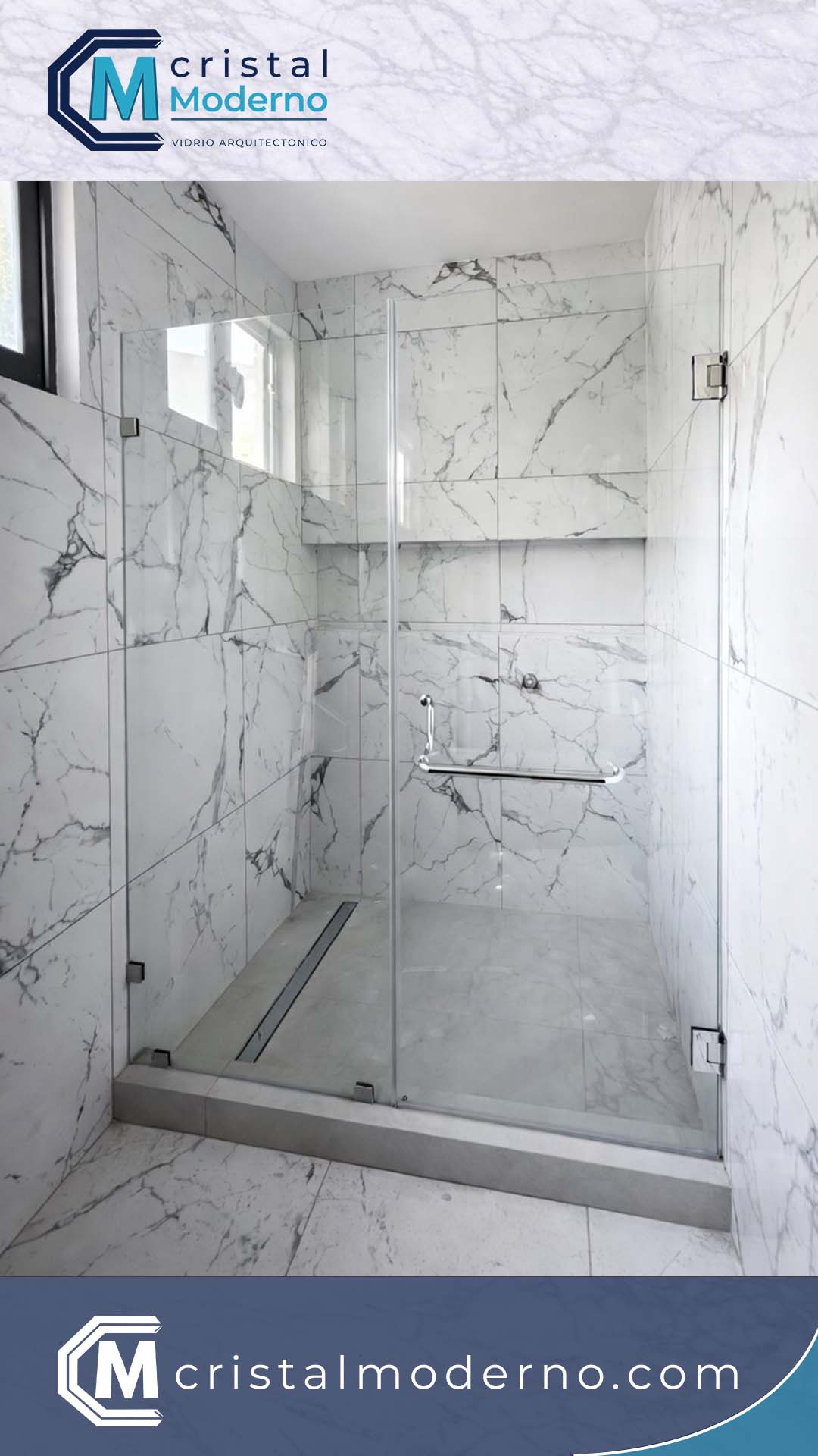 Puerta abatible para ducha