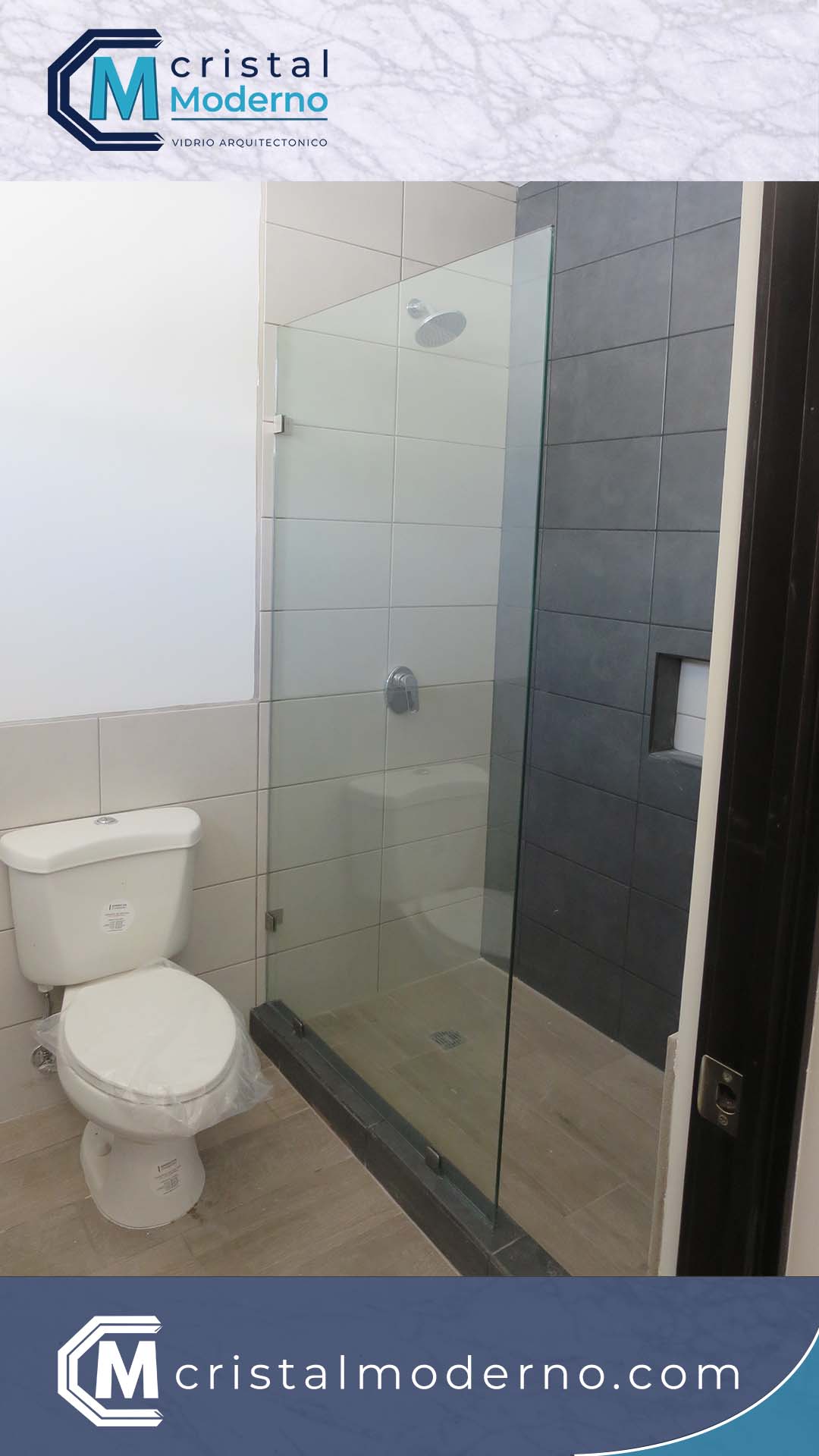 Vidrio fijo como mampara