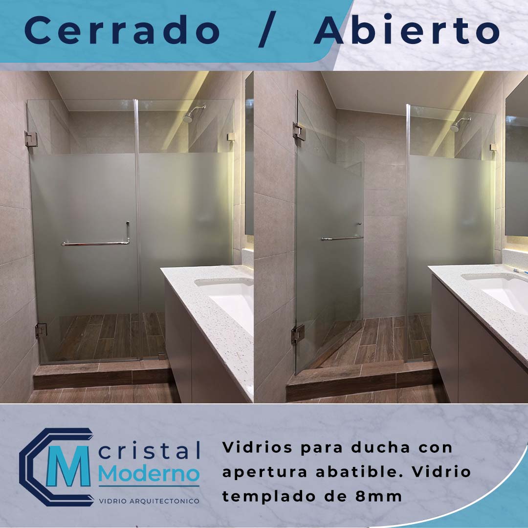 puerta para ducha abatible con nevado