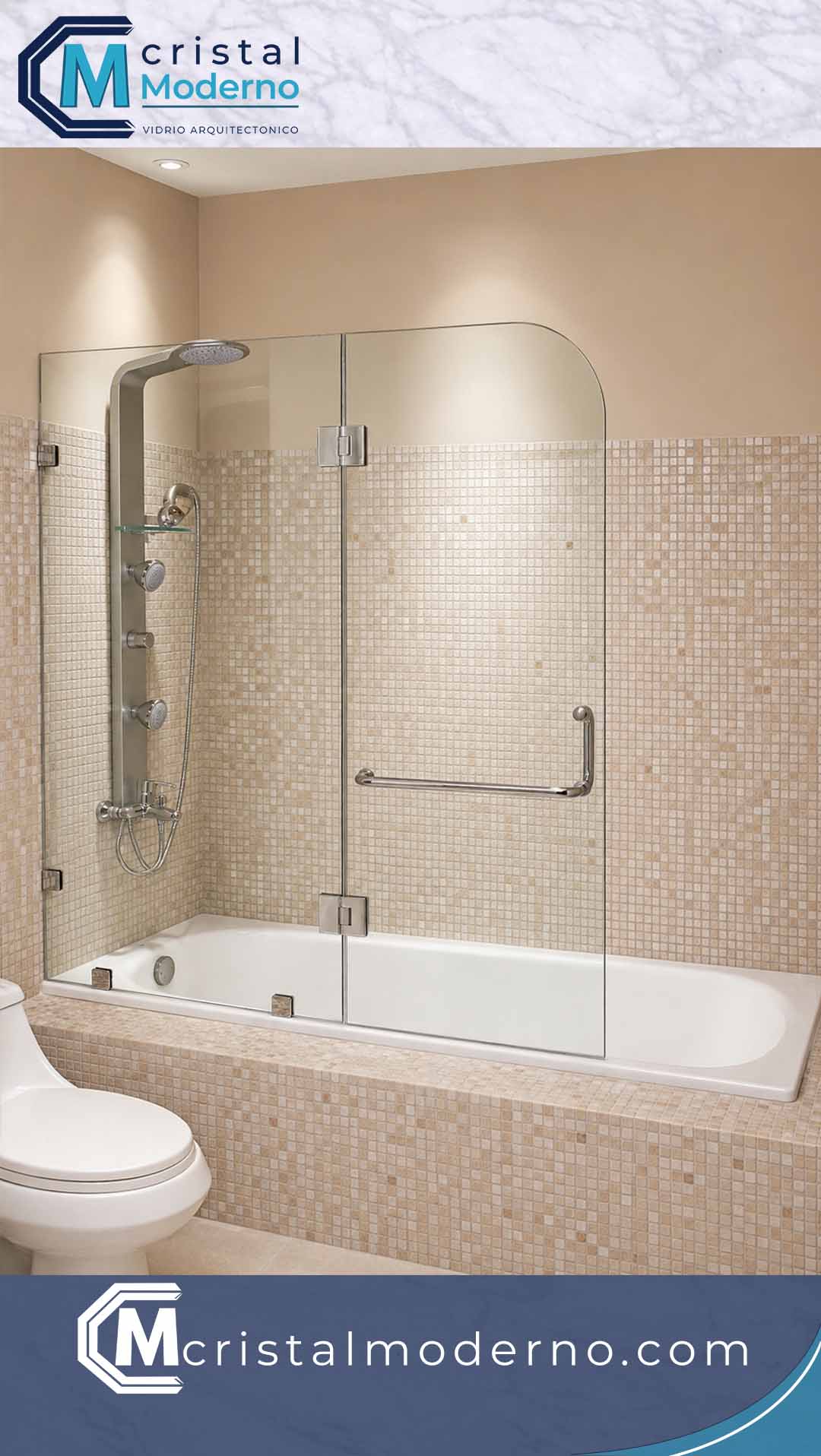 Vidrios para ducha abatibles